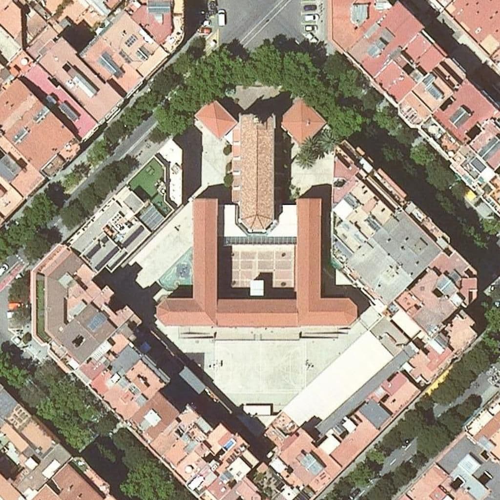 Aerial view of the grounds of Mare De Déu Del Roser
