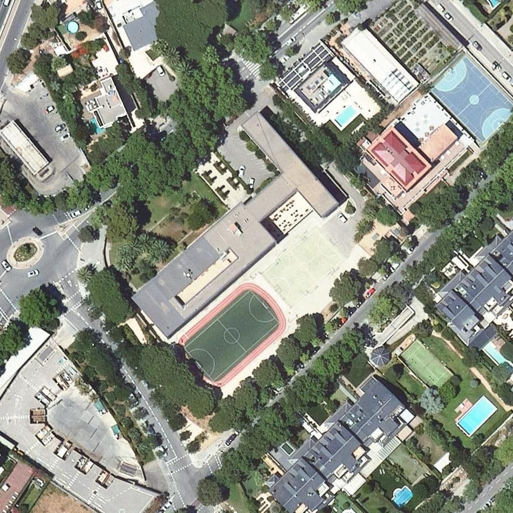 Aerial view of the grounds of Santíssima Trinitat