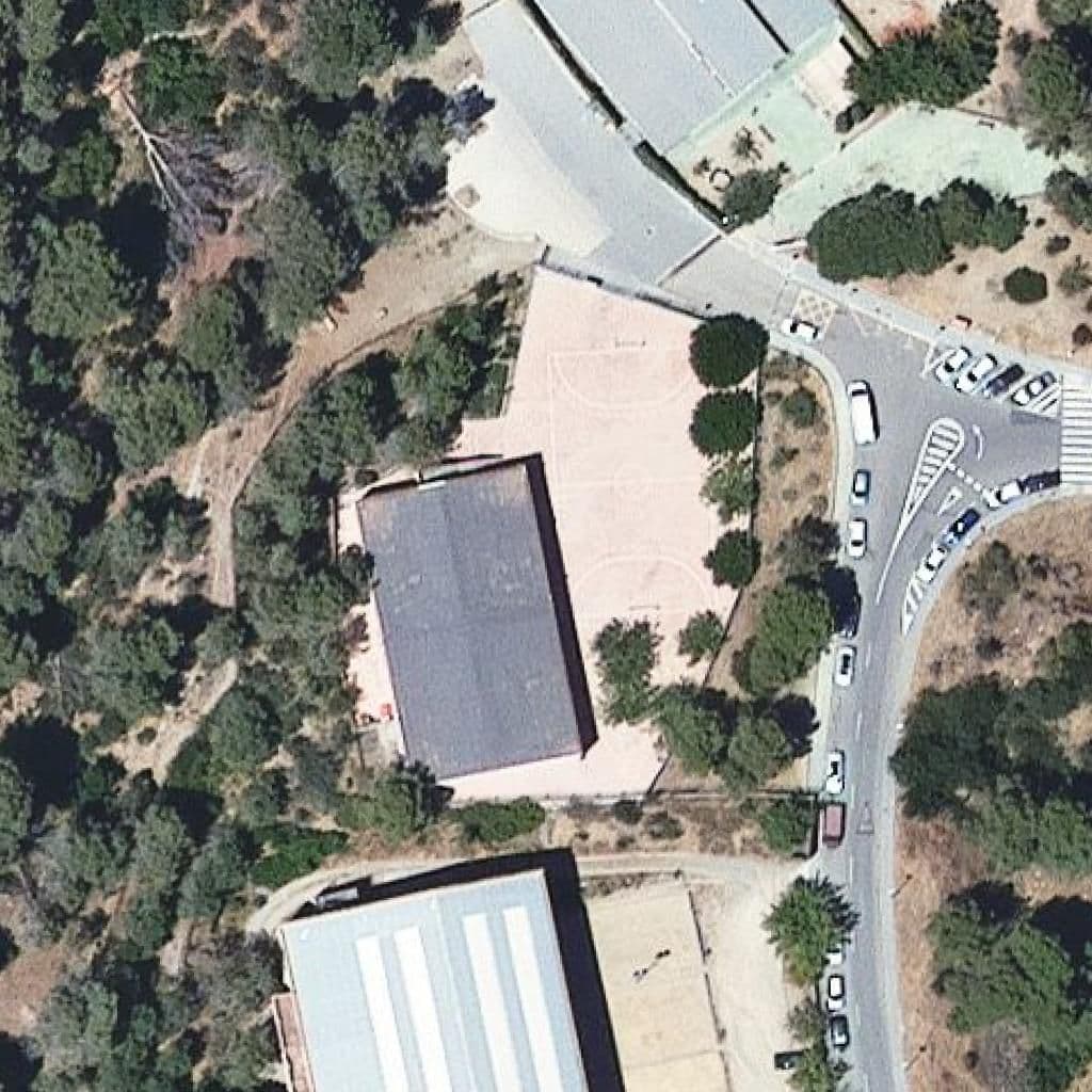 Aerial view of the grounds of Ginesta