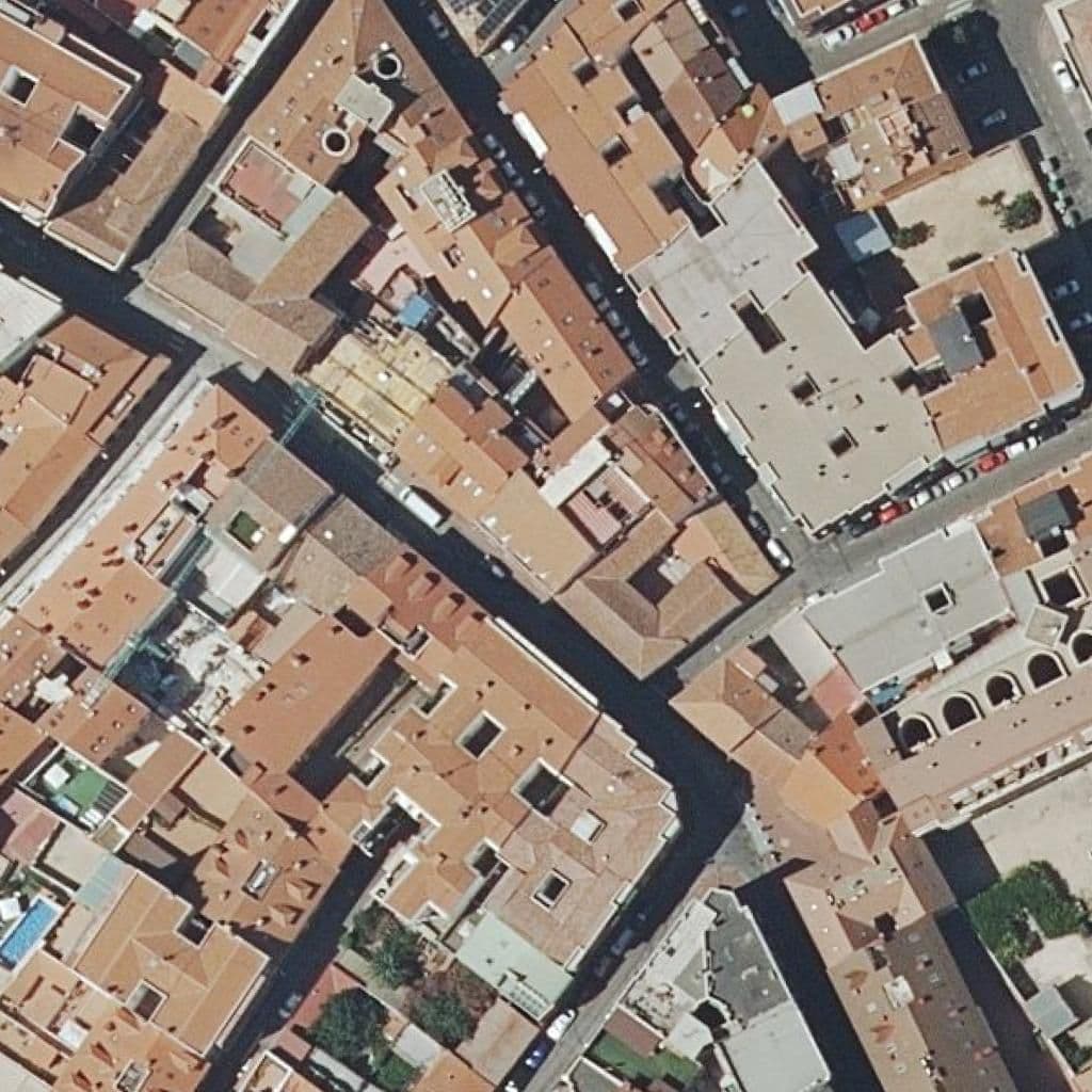 Aerial view of the grounds of Santos Niños