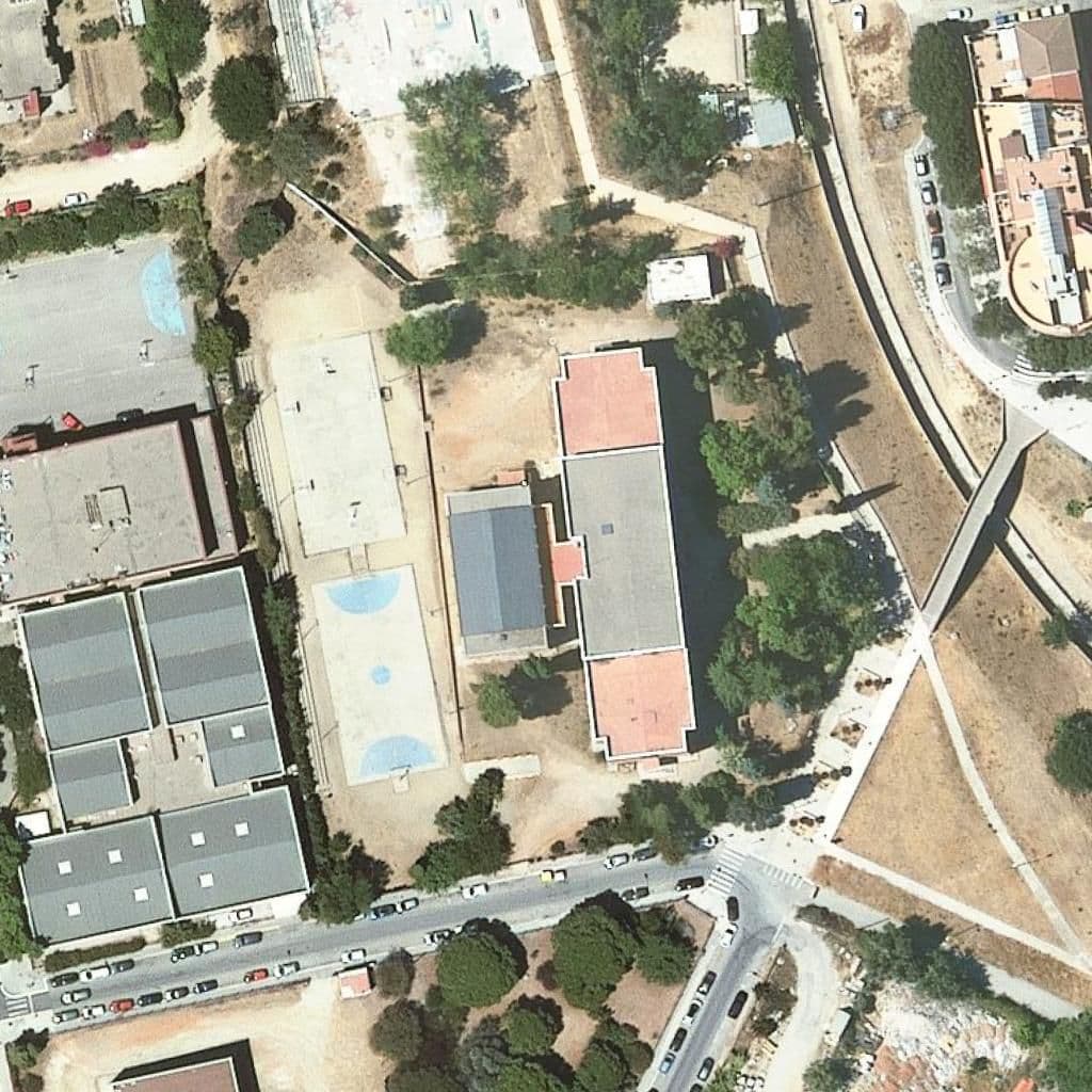 Aerial view of the grounds of Institut Isaac Albéniz