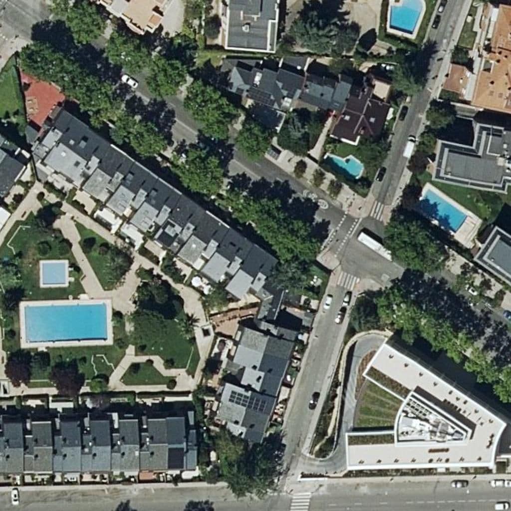 Aerial view of the grounds of N S Del Buen Aire