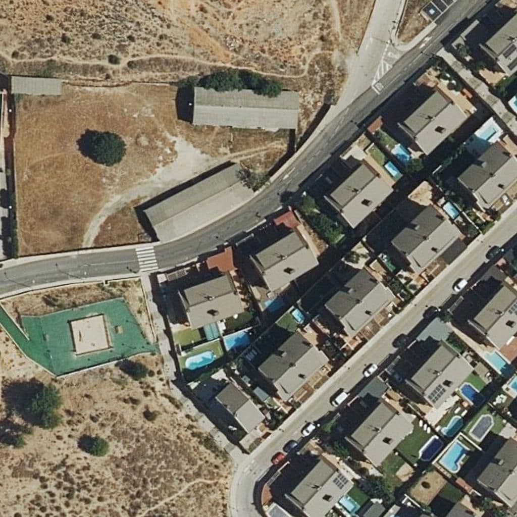 Aerial view of the grounds of Miguel Delibes