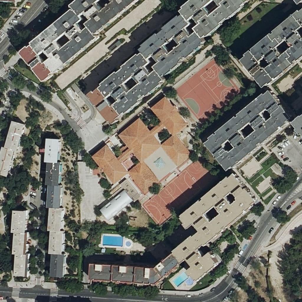 Aerial view of the grounds of Niño Jesus