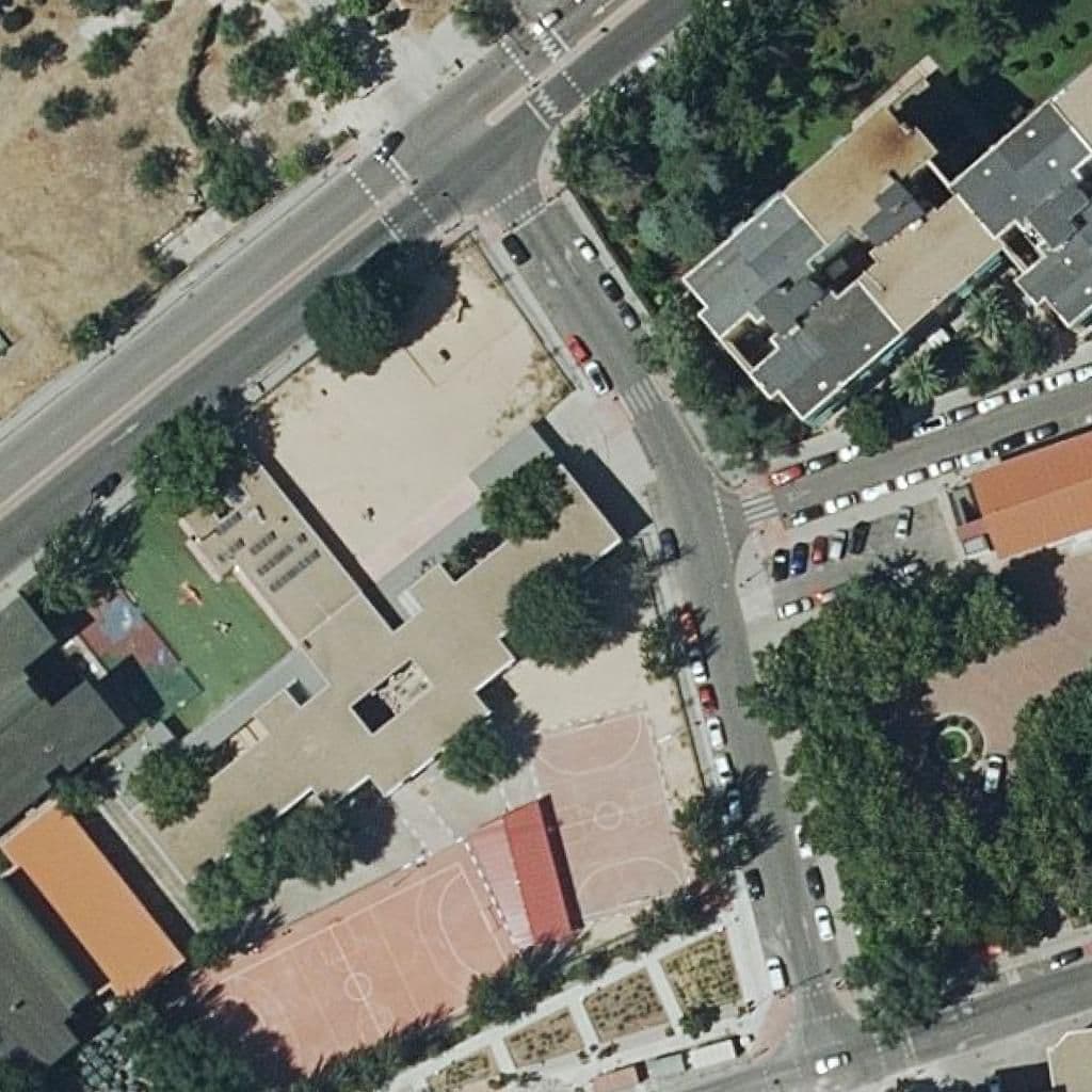 Aerial view of the grounds of San Pablo