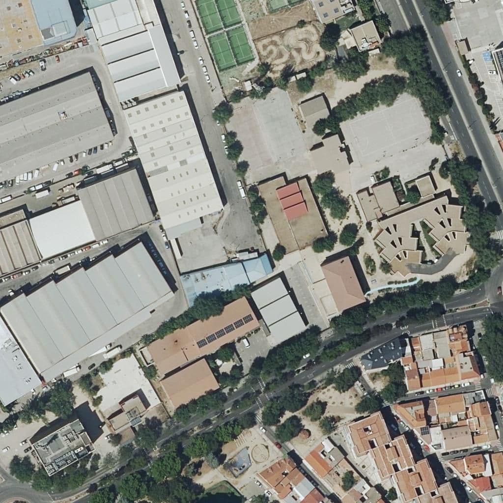 Aerial view of the grounds of Ntra.sra.de Los Angeles