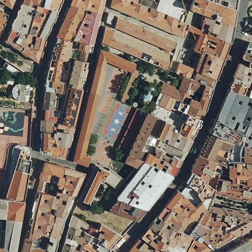 Aerial view of the grounds of San Jose