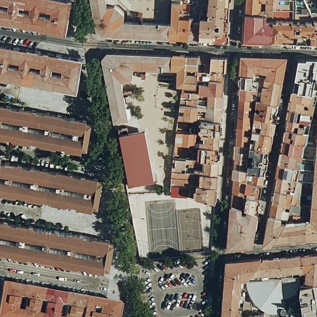 Aerial view of the grounds of Centro Psicopedagogico La Esperanza