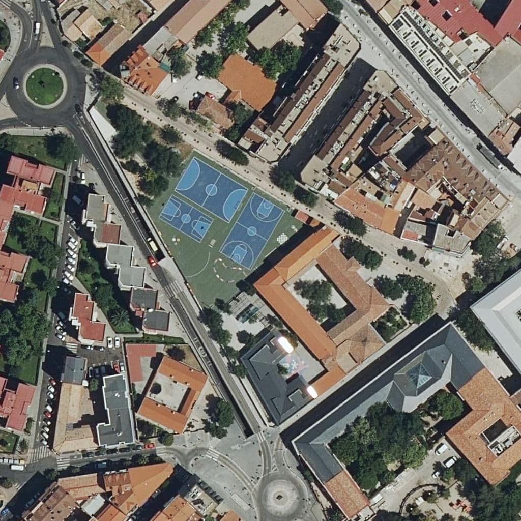 Aerial view of the grounds of La Inmaculada