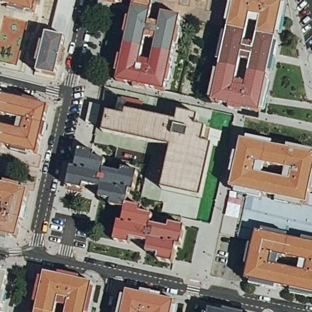 Aerial view of the grounds of El Salvador
