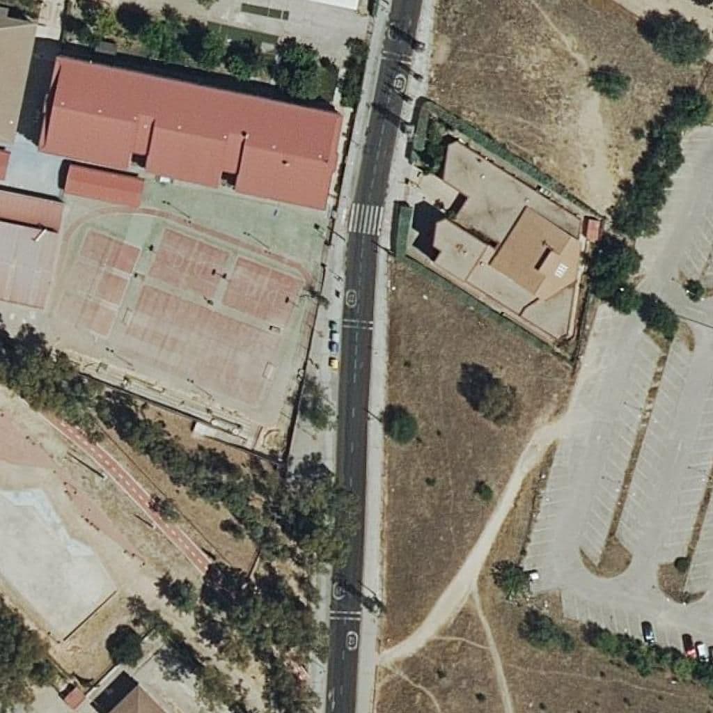 Aerial view of the grounds of San Agustin