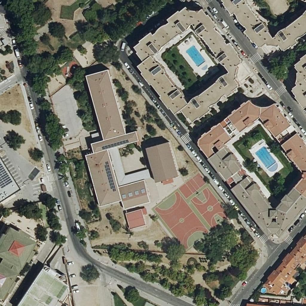 Aerial view of the grounds of Jose De Churriguera