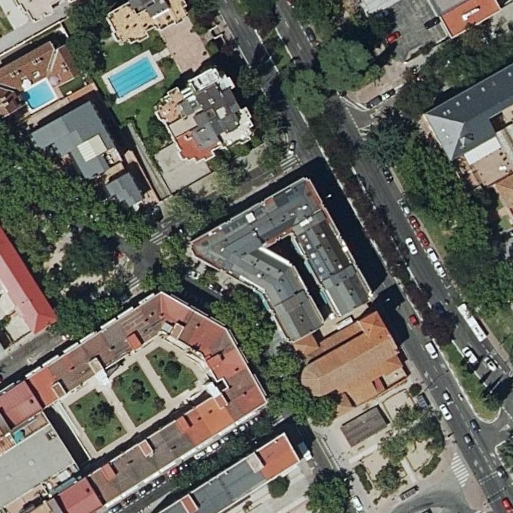 Aerial view of the grounds of C Parroquial La Concepcion Pueblo Nuevo