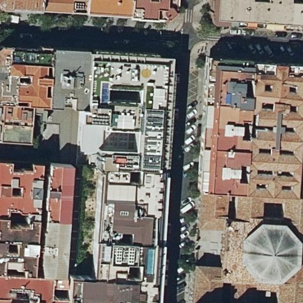 Aerial view of the grounds of C.parv.santo Domingo