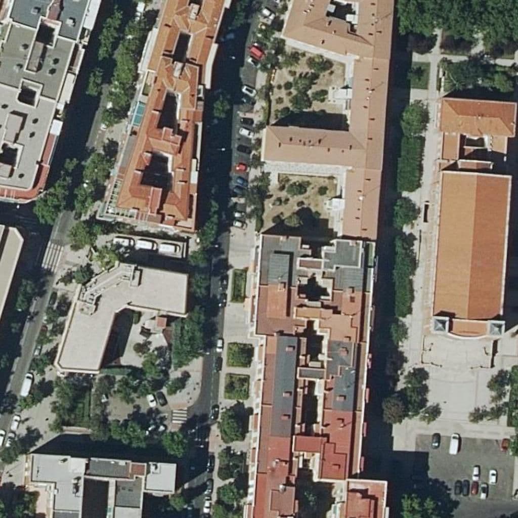 Aerial view of the grounds of E. Parroquial Sta. Maria Micaela