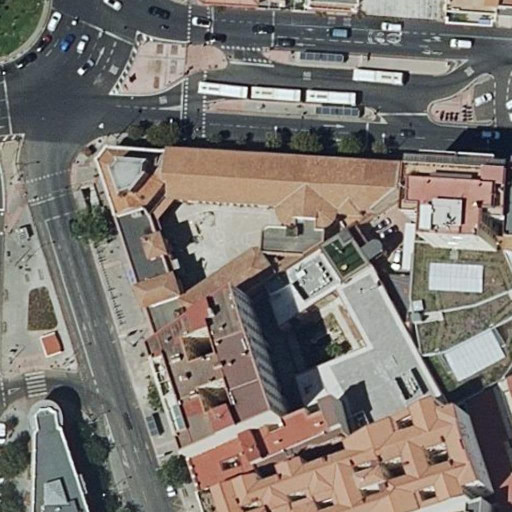 Aerial view of the grounds of Cervantes