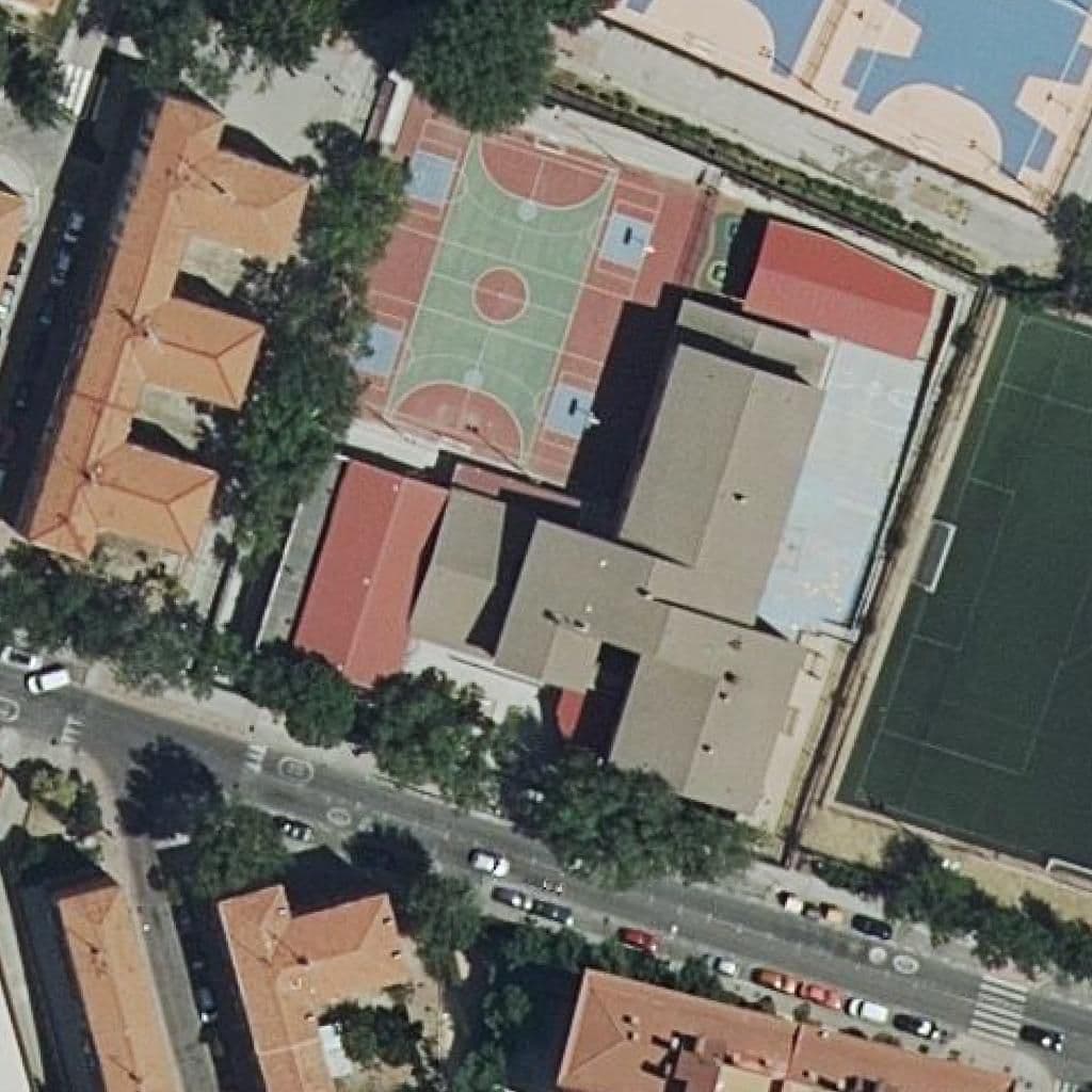 Aerial view of the grounds of Francisco Fatou