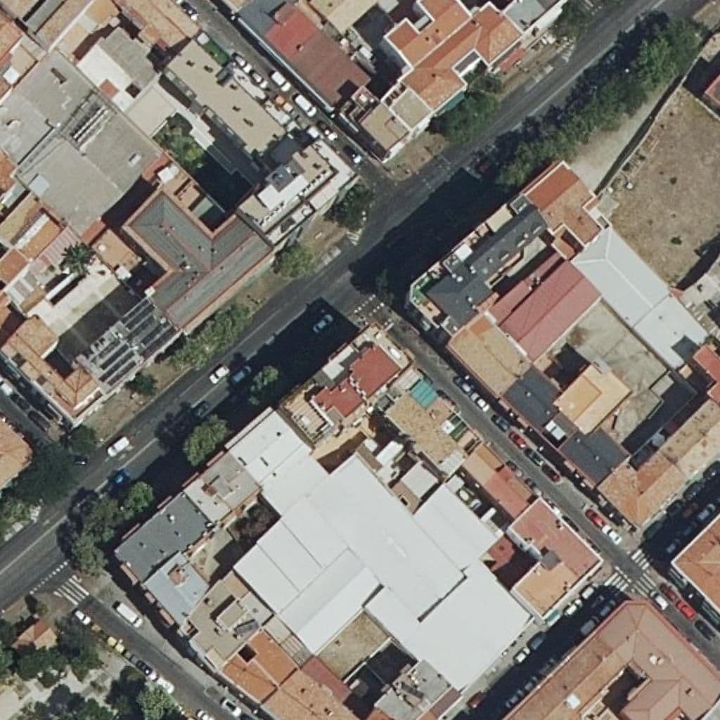 Aerial view of the grounds of Ins.med.pedag.fray Bernardino Alvarez