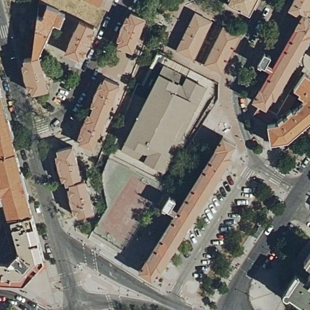 Aerial view of the grounds of Amos Acero