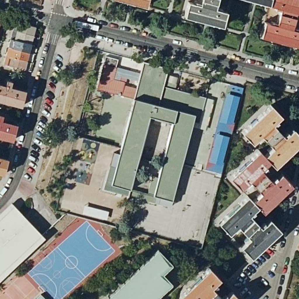 Aerial view of the grounds of Mendez Nunez