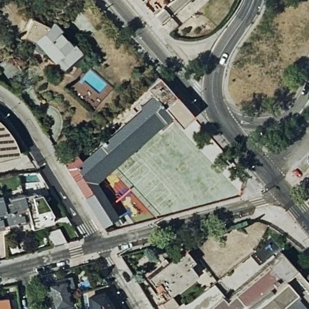 Aerial view of the grounds of Padre Coloma