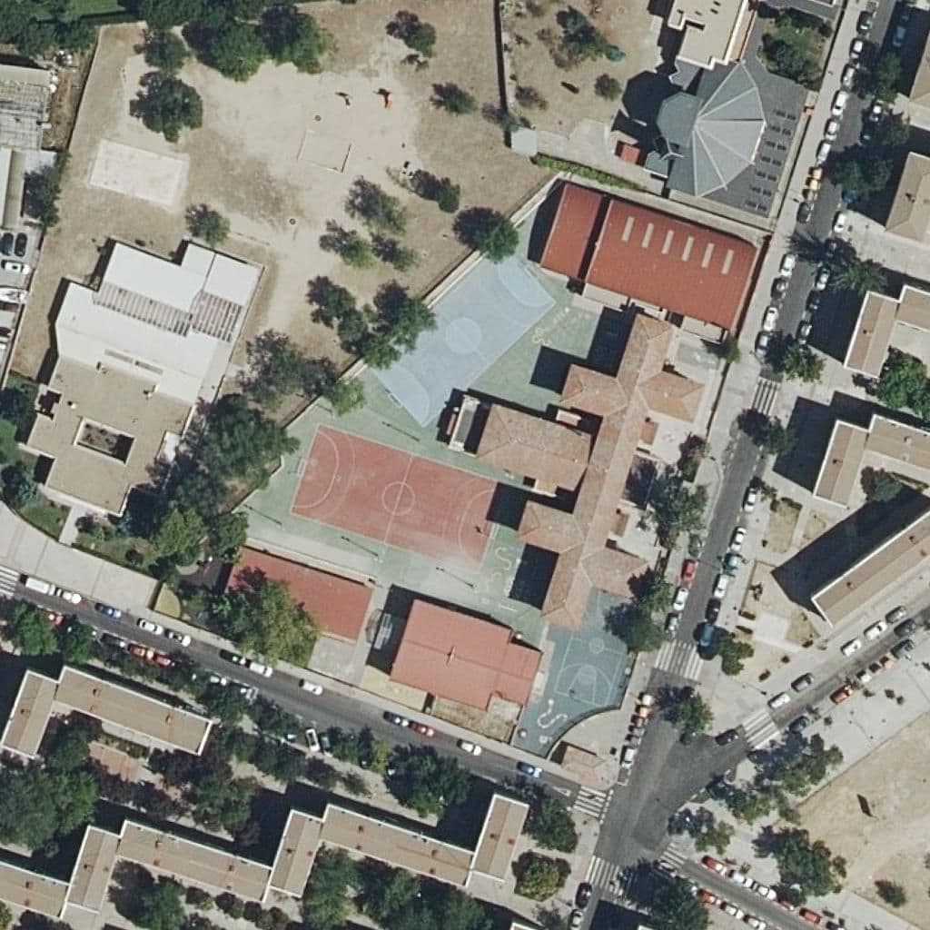 Aerial view of the grounds of Santo Domingo