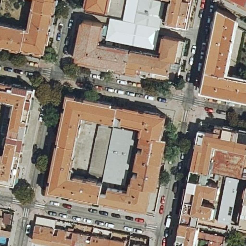 Aerial view of the grounds of La Anunciacion