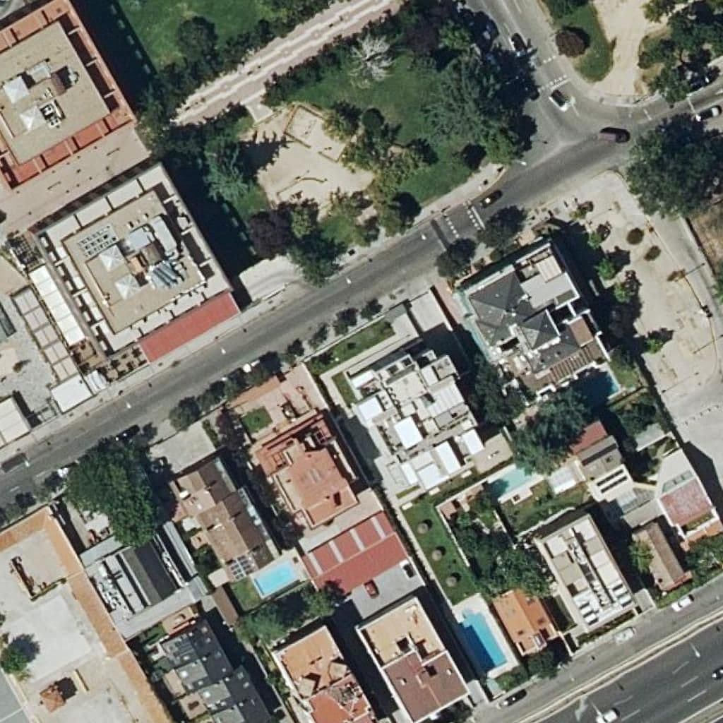 Aerial view of the grounds of Aula Nueva