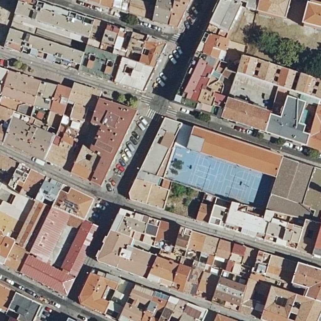 Aerial view of the grounds of El Ave Maria
