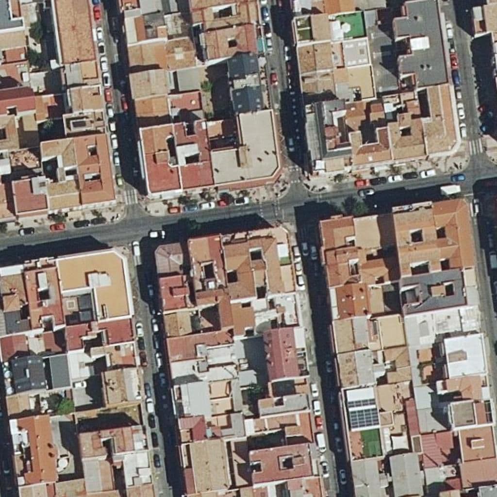 Aerial view of the grounds of Central Masculino