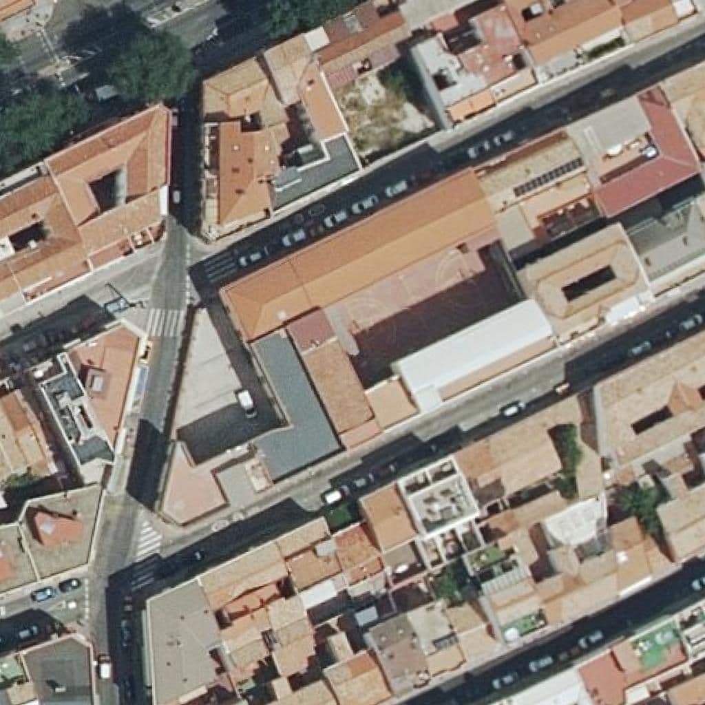 Aerial view of the grounds of Cristo Rey