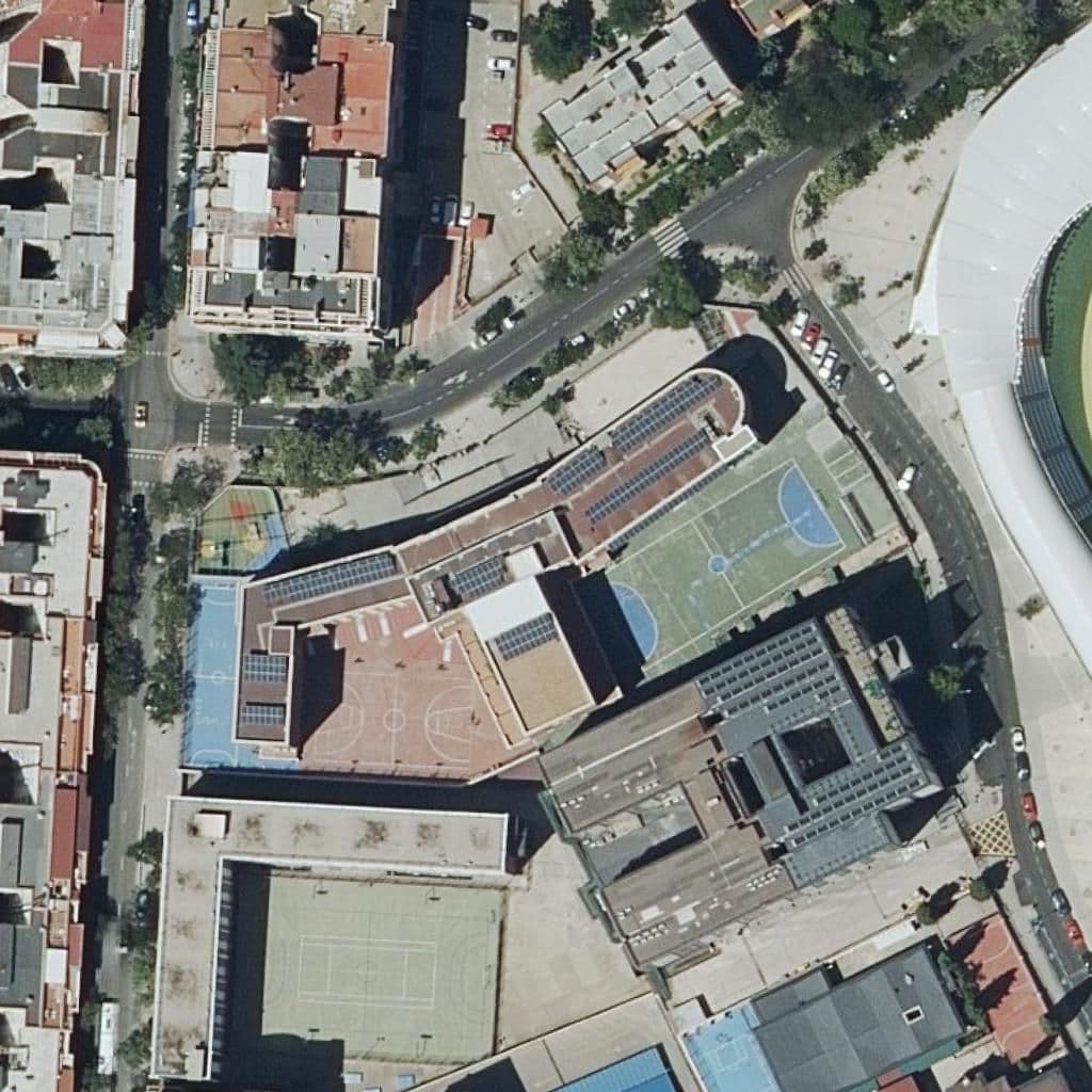 Aerial view of the grounds of Jesus Maestro