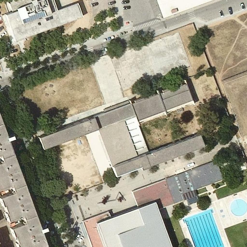 Aerial view of the grounds of Institut Ribot I Serra