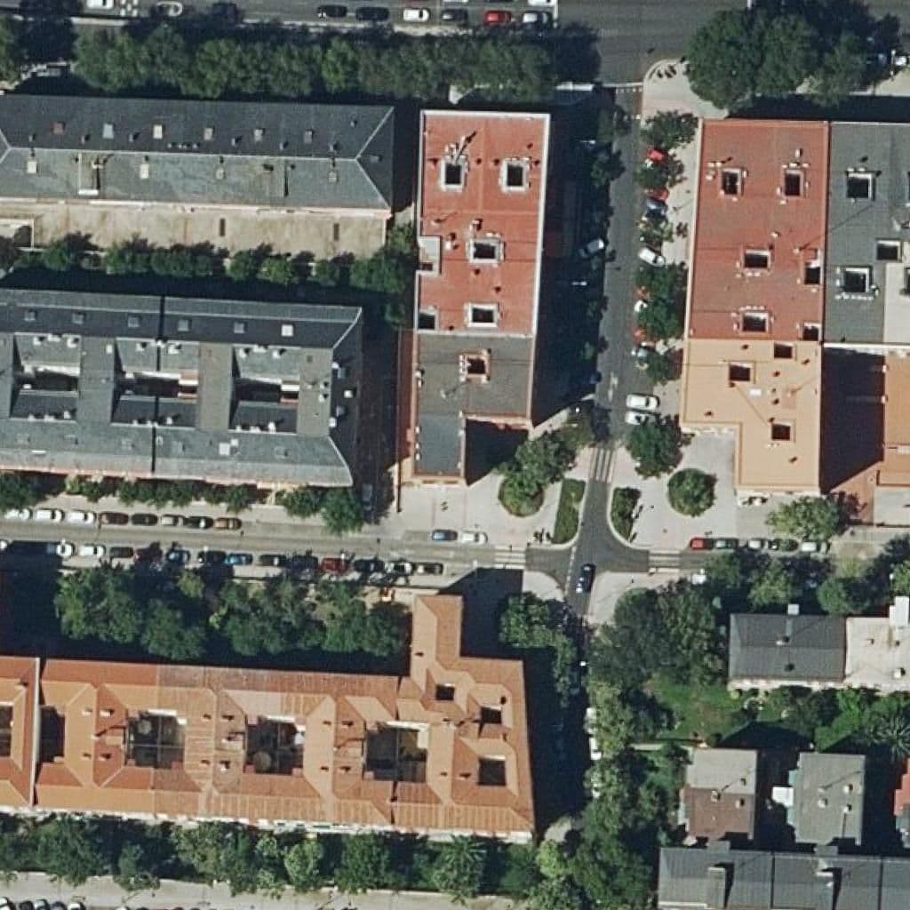 Aerial view of the grounds of Col Infantil La Milagrosa