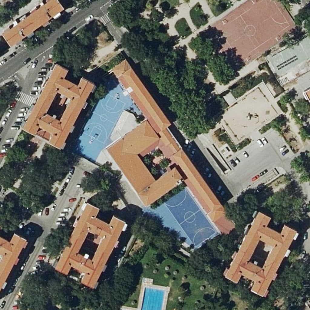 Aerial view of the grounds of Nuestra Señora Del Buen Consejo