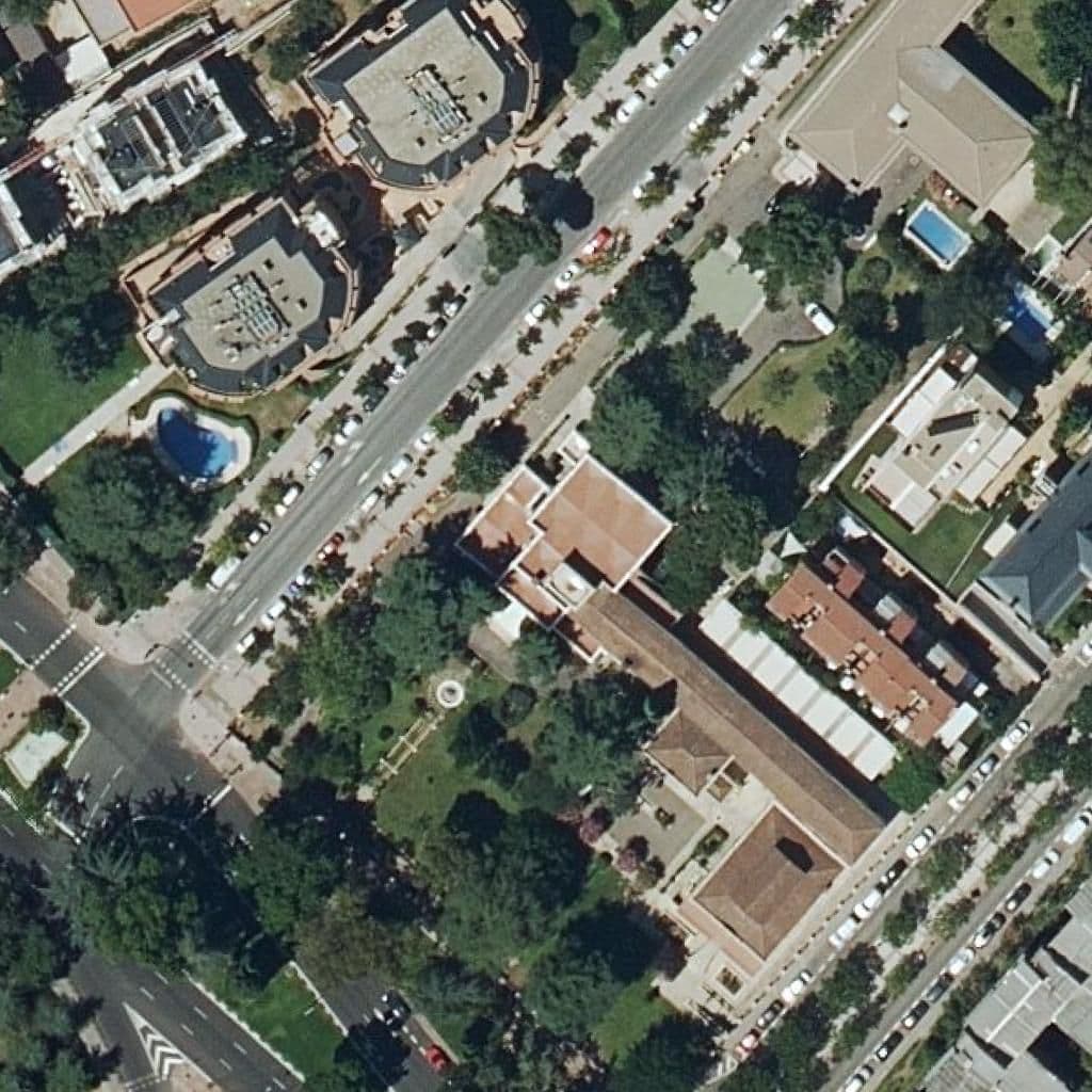 Aerial view of the grounds of Ntra. Sra. De Los Desamparados