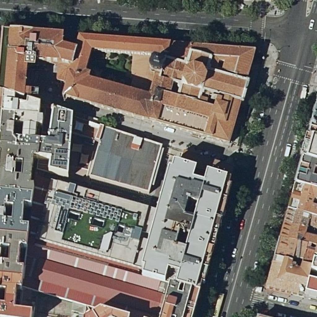 Aerial view of the grounds of Nuestra Señora De Los Dolores
