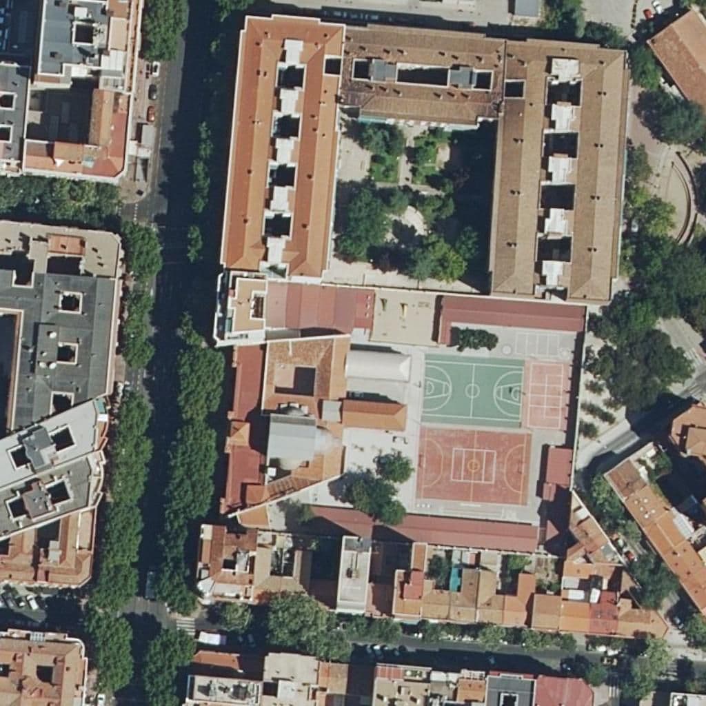Aerial view of the grounds of Pereda