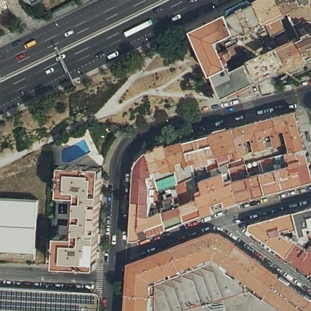 Aerial view of the grounds of El Plus