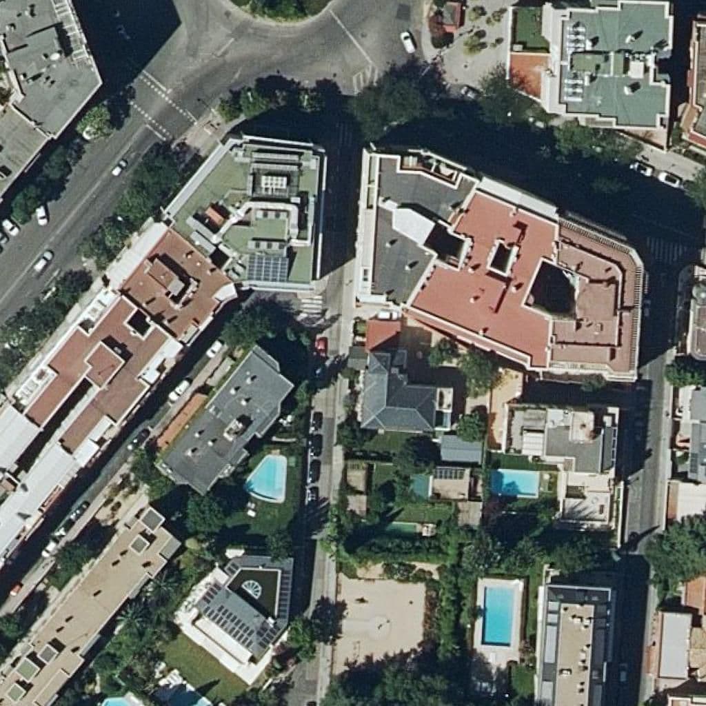 Aerial view of the grounds of Reina De Los Angeles