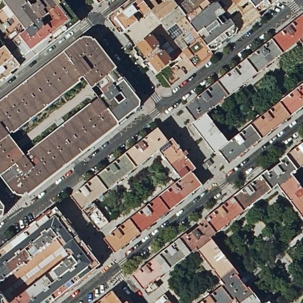 Aerial view of the grounds of Sagrado Corazon De Maria
