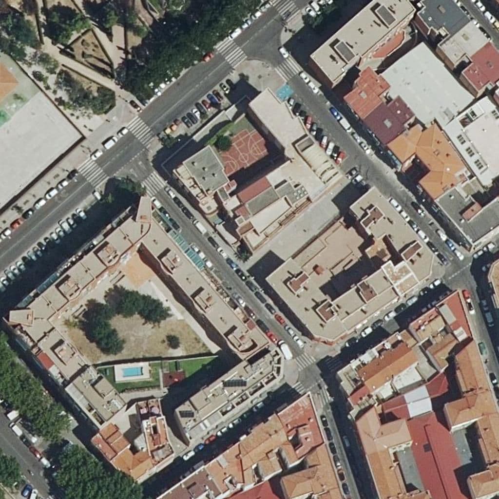 Aerial view of the grounds of San Eugenio