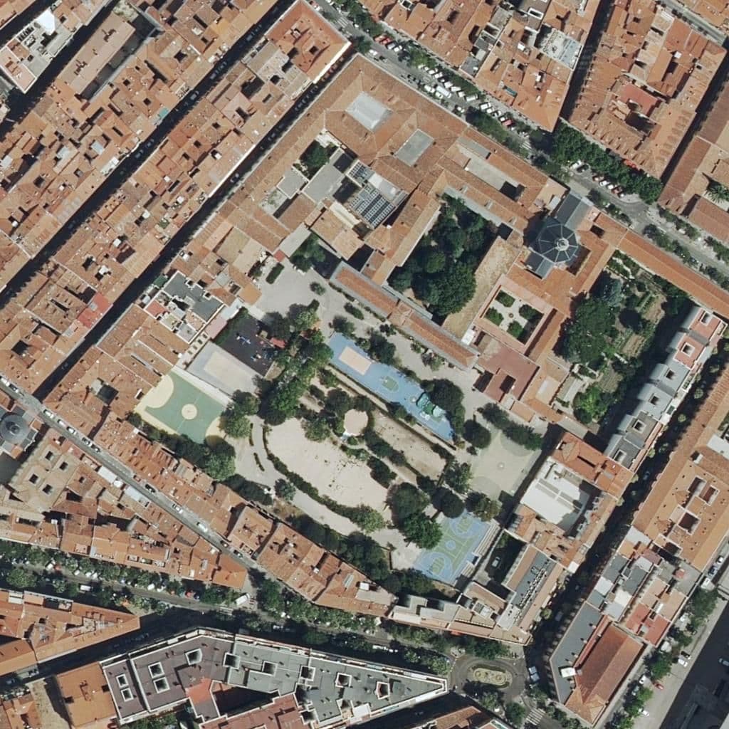 Aerial view of the grounds of Real Colegio Santa Isabel-La Asuncion