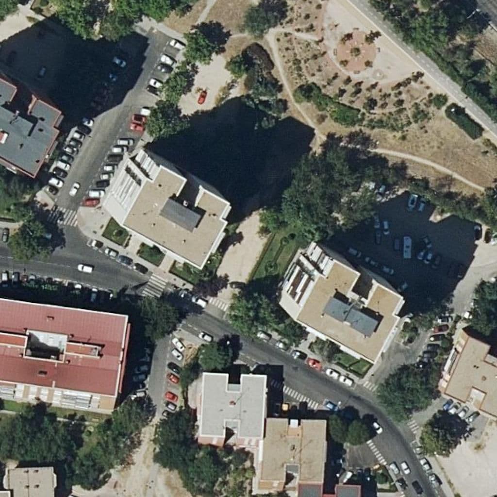 Aerial view of the grounds of Santa Maria Micaela
