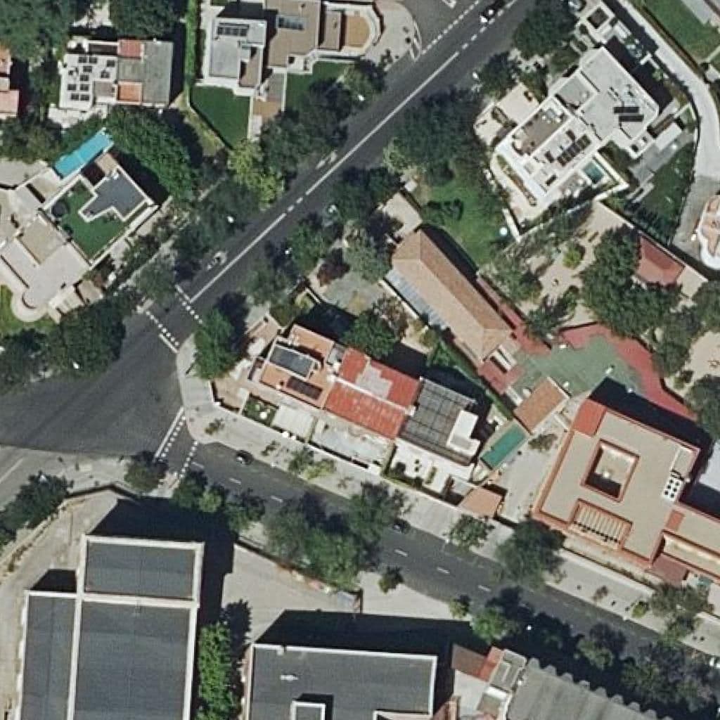 Aerial view of the grounds of Santa Maria Del Valle Cep