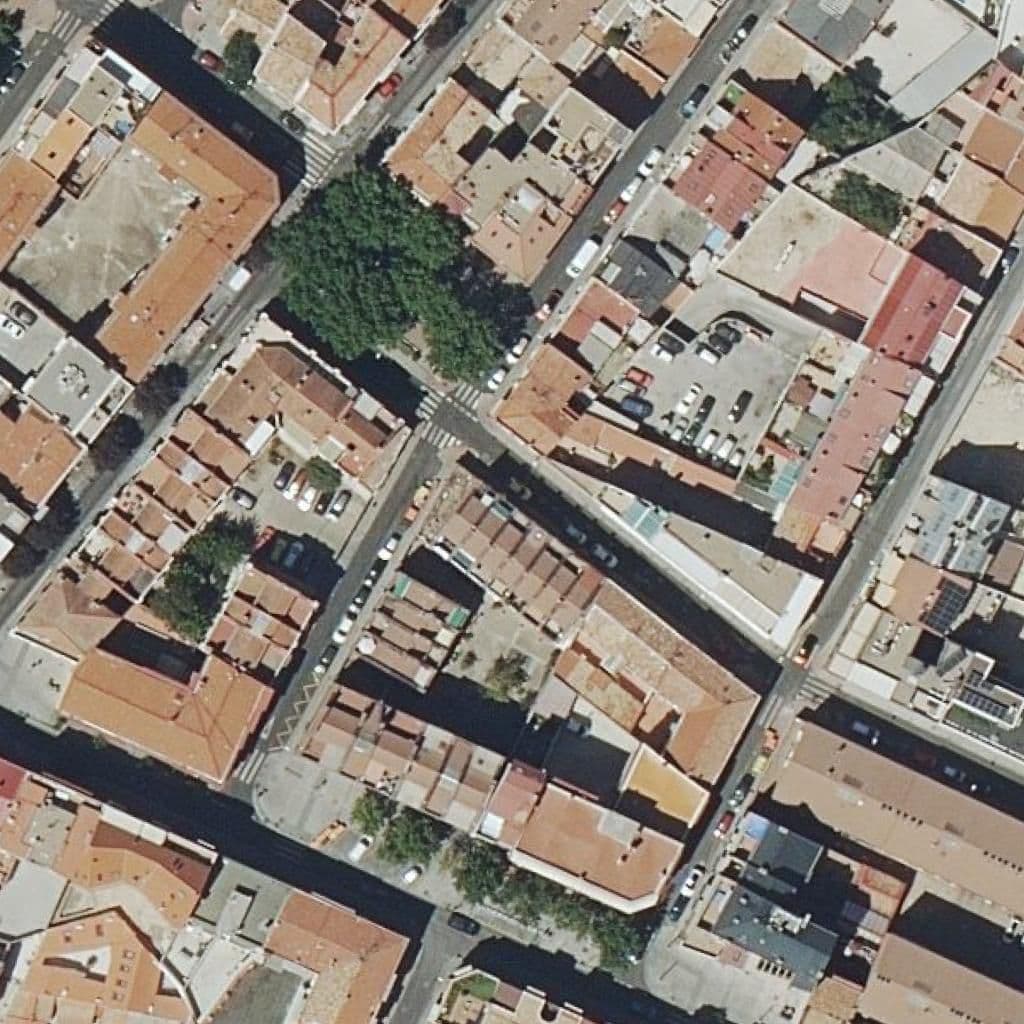Aerial view of the grounds of El Santo Angel