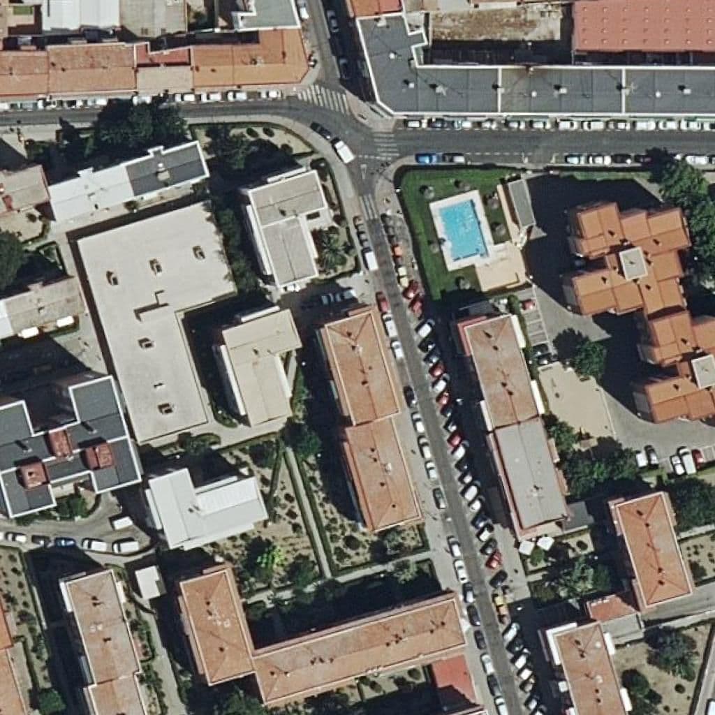 Aerial view of the grounds of Sobrino