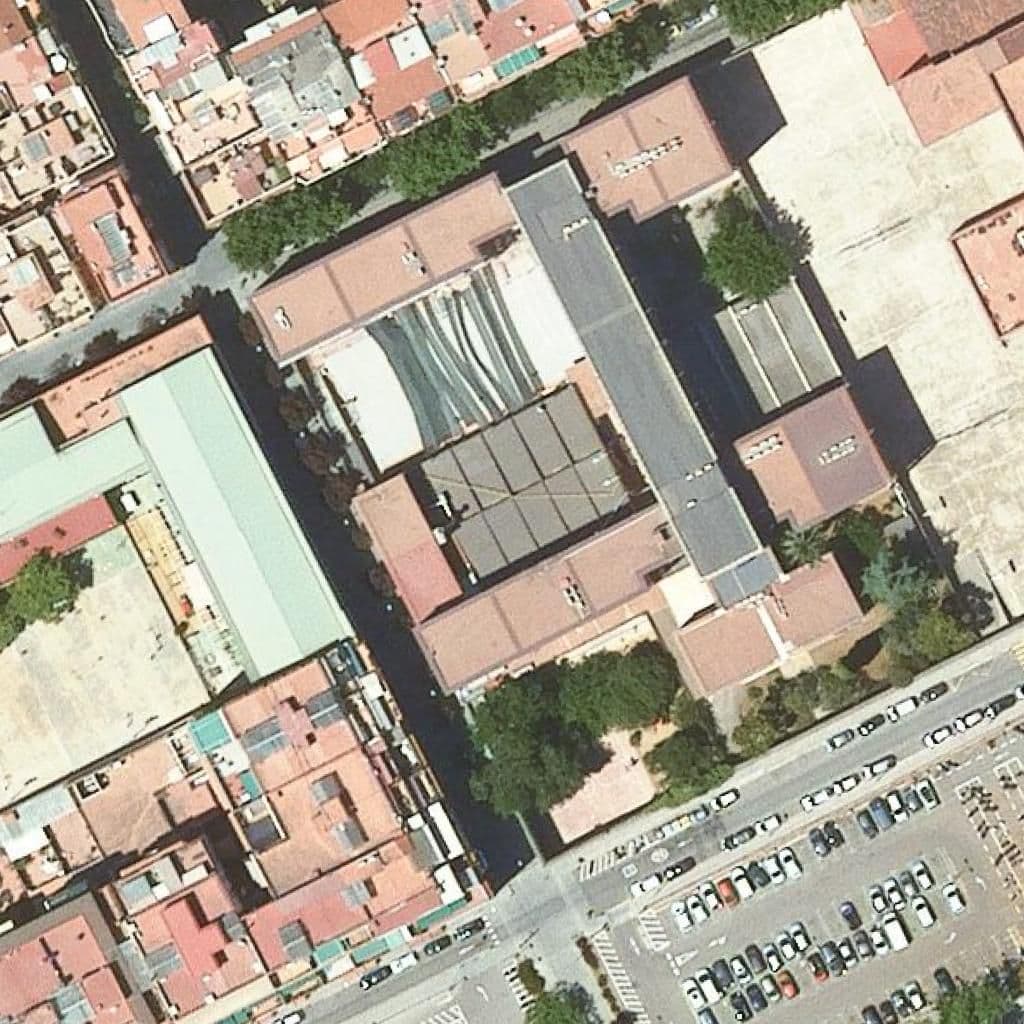 Aerial view of the grounds of Escola Pràctiques