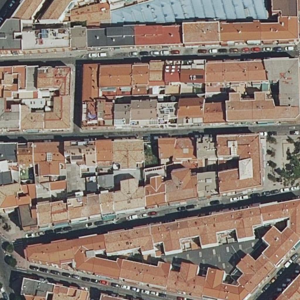 Aerial view of the grounds of Virgen De La Cruz