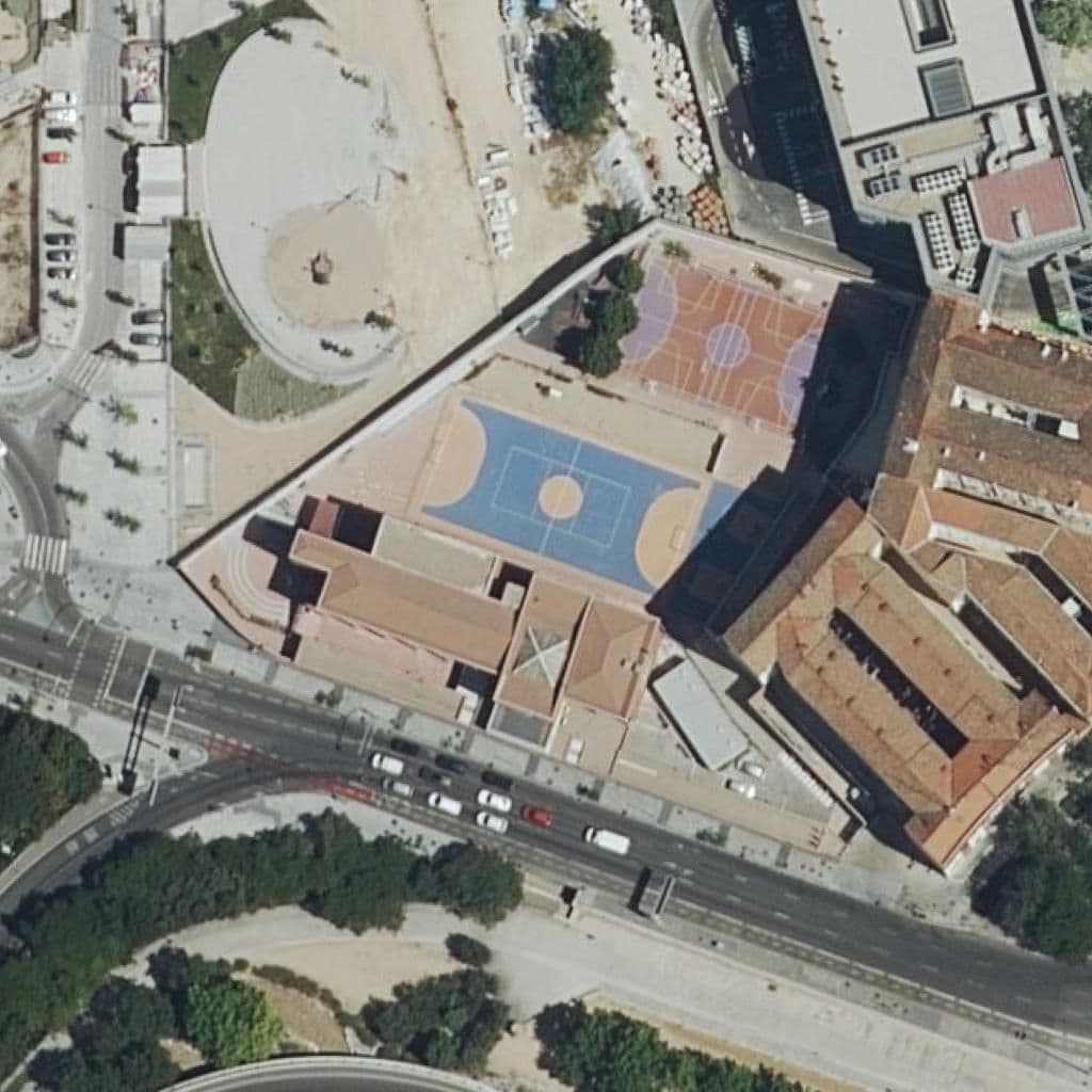Aerial view of the grounds of Tomas Breton